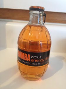 Read more about the article Bomba Citrus Energy Drink, or The Cool-Looking Energy Drink in the Glass Grenade Bottle! (Big Lots)