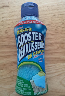 An unopened package of Fresh Scent In-Wash Laundry Fragrance Booster, from Dollar Tree
