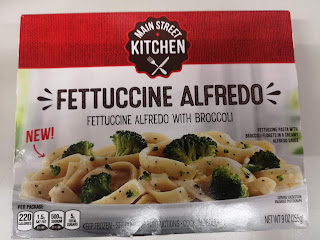 Box packaging for Main Street Kitchen Fettuccine Alfredo with Broccoli, from Dollar Tree
