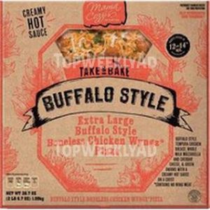 Read more about the article Mama Cozzi’s 16″ Extra Large Buffalo Style Boneless Chicken Wyngz Take and Bake Pizza (Aldi)