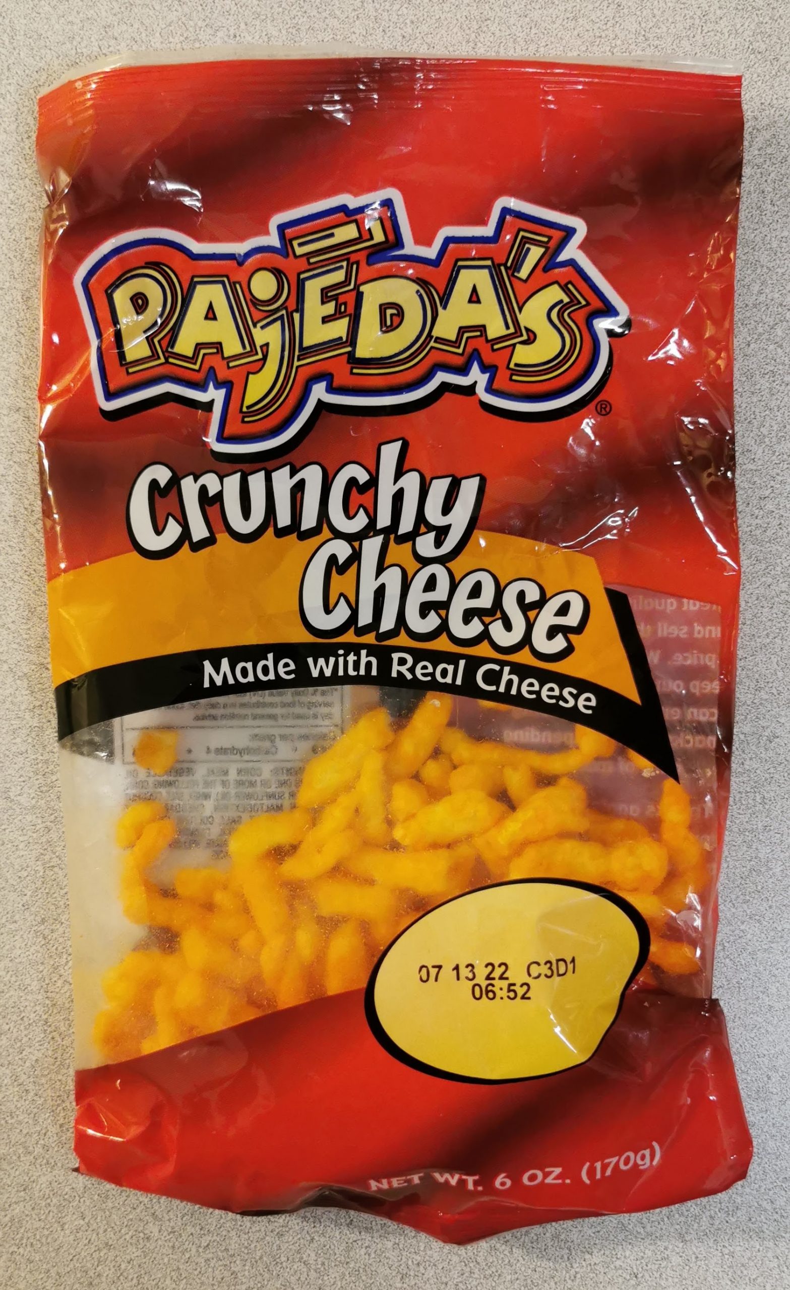 A bag of Pajeda's Crunchy Cheese (Curls), from Aldi