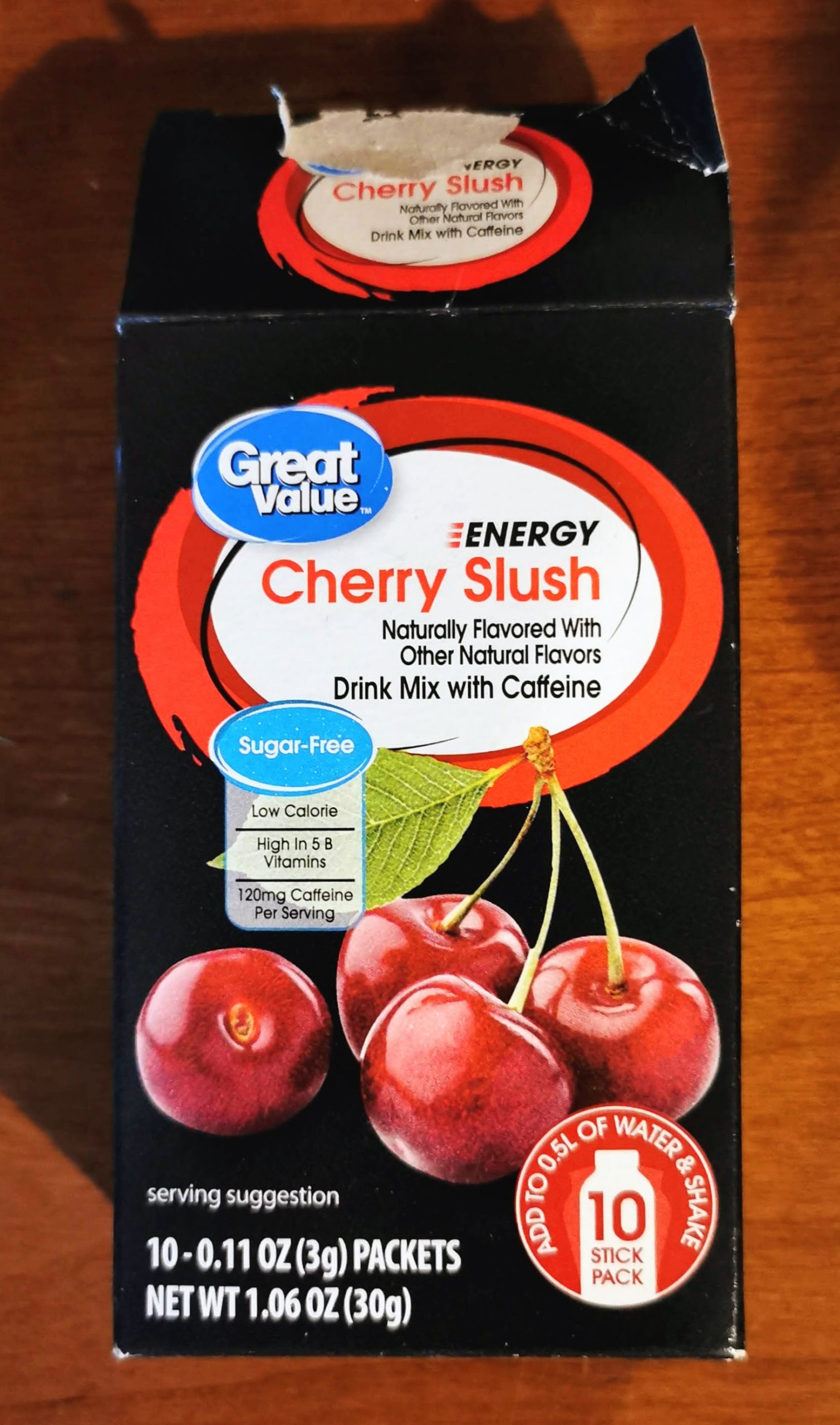 You are currently viewing Great Value Energy Cherry Slush Drink Mix Sticks (Walmart)