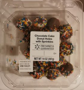 Read more about the article Freshness Guaranteed Chocolate Cake Donut Holes with Sprinkles (Walmart)