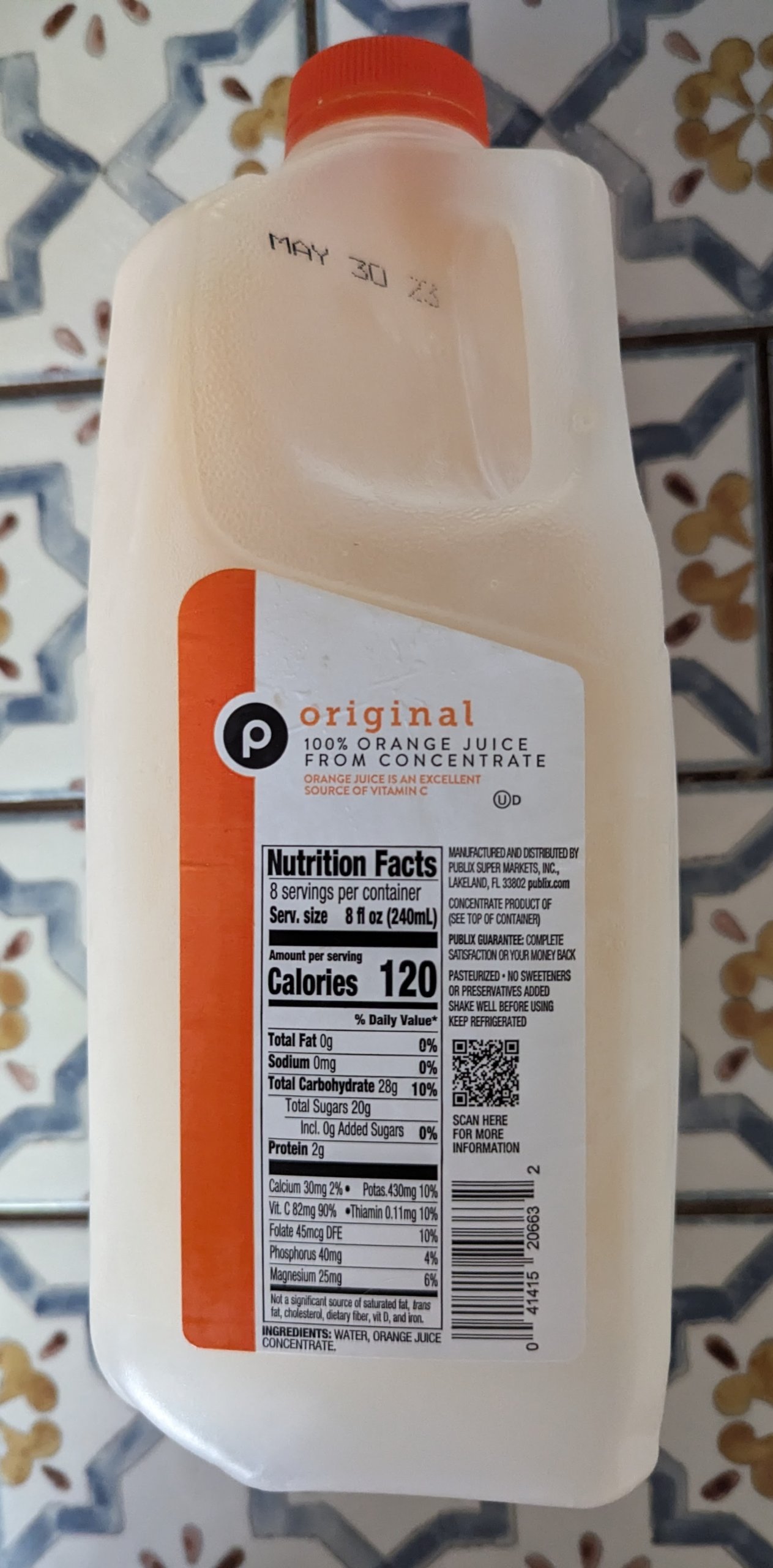 Read more about the article Publix 100% Orange Juice From Concentrate (Publix)